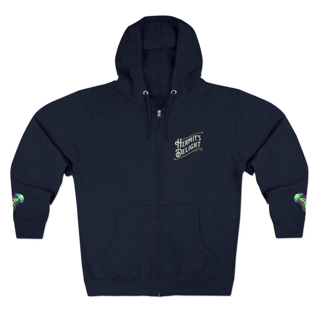 be like water zip hoodie navy